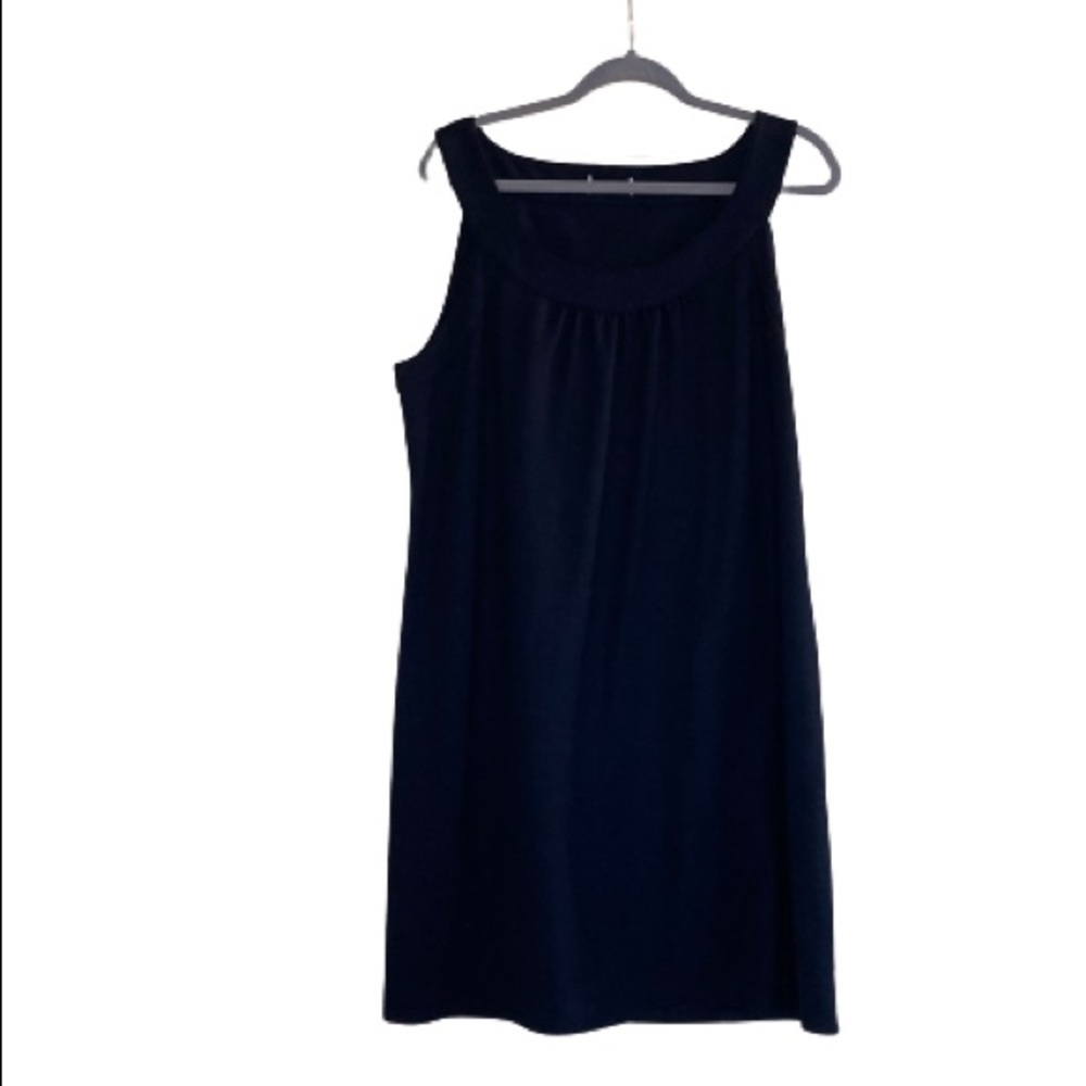 Casual Black A-Line Tank Dress